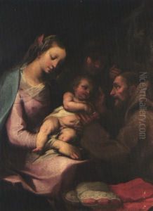 Madonna Con Il Bambino, San Francesco E Una Santa