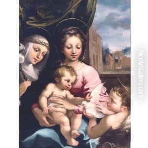 The Madonna And Child With The Infant Saint John The Baptist And Saint Catherine Of Siena
