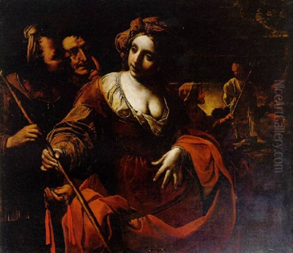 Mujer Cortejada Por Dos Hombres - view 1