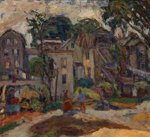 Cityscape (+ Landscape - Study; Verso) by Abram Anshelevich Manevich