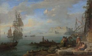 Vue Du Castel Dell'ovo Dans La Baie De Naples