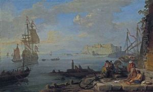 Vue De Naples Avec Le Castel Del Uovo Vue De Naples Avec Le Castel Del Uovo