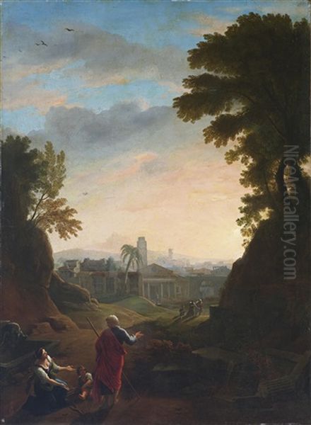 Landschaft Mit Blick Auf Die Kirche San Giorgio In Velabro - view 1