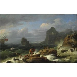 Scena Di Naufragio by Adrien Manglard
