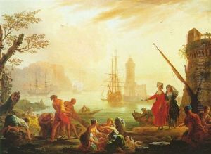 La Visite Au Port by Adrien Manglard