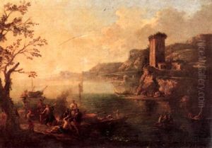 Port Scene With A Snake Charmer