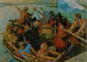 Fahrt Der Zurcher Schutzen Nach Strassburg by Burkhard Mangold