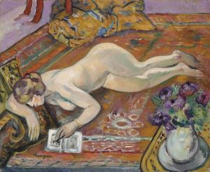 Grenouillette" Couchee Sur Le Tapis