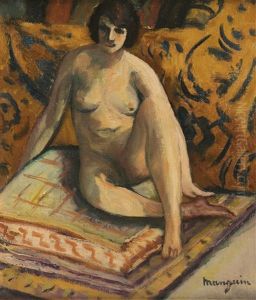 Nu Accroupi, "grenouillette by Henri Charles Manguin