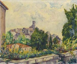 Temps Gris A Saint-paul-de-vence by Henri Charles Manguin