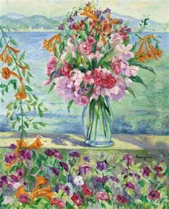 Lauriers-roses Et Petunias Lauriers-roses Et Petunias