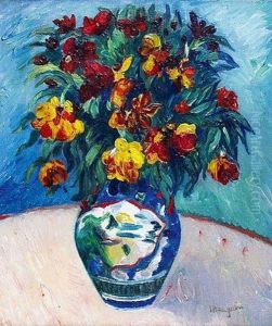 Pivoines Dans Un Vase Chinois