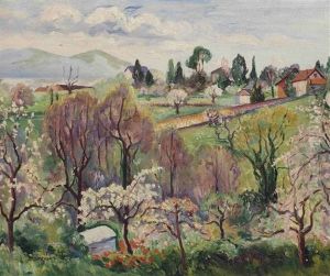 Paysage De Suisse Au Printemps by Henri Charles Manguin