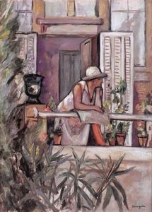 Figure Sur La Terrasse De L'atelier, L'oustalet, Ete