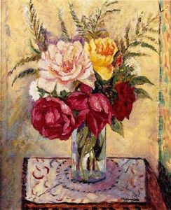 Pivoines Et Fougeres
