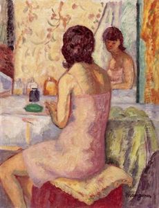 Jeune Femme A Sa Toilette Jeune Femme A Sa Toilette