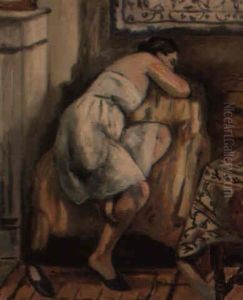 Jeanne Dormant Dans Un Fauteuil