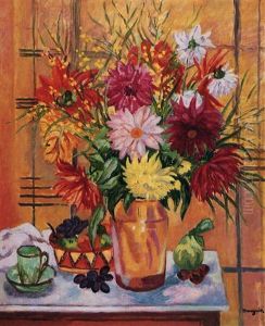 Dahlias Et Fruits by Henri Charles Manguin