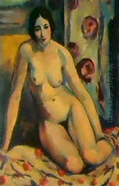 Jeune Femme Nue Assise - view 1