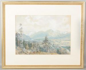Blick Auf Die Stadt Ferlach by Eduard Manhart