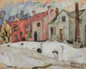 Winter Scene In Yonkers by Abraham Manievich