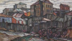 Town Under A Stormy Sky