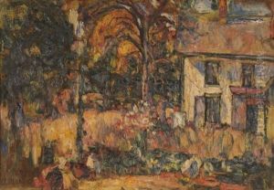 Autumn Day In The Garden (double-sided Painting) by Abraham Manievich