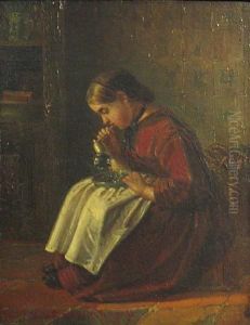 A Girl Blowing Bubbles A Girl Blowing Bubbles