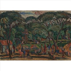 Strolling Through The Park by Abraham Manievich