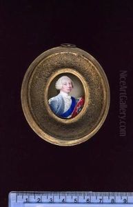 Frederick Louis, Prince Of Wales, Wearing Pale Blue Coat With White Frogging, Ermine-lined Crimson Robe, Blue Ribbon And Breast Star Of The Order Of The Garter And Powdered Wig Worn En Queue by Gaetano Manini