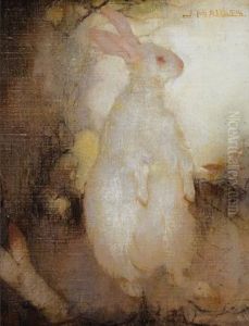 Wit Konijn, Staand (lapin Blanc, Debout)