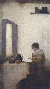 Lezende Jongen In Interieur