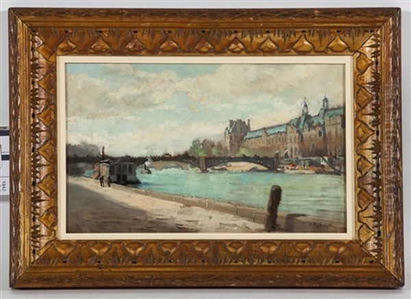 The Seine And The Louvre, Paris - view 1
