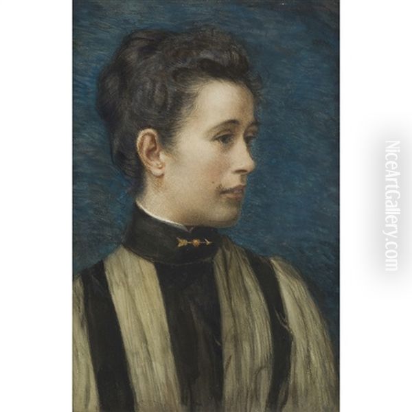 Portrait Of Miss Isla Martin With An Arrow Brooch - view 1