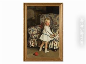 Boy With Red Ball, England by Harrington Mann