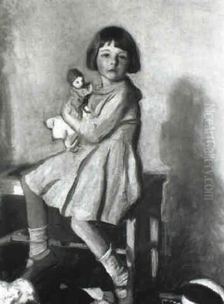 Portrait Of A Young Girl In A Pink Dress - view 1