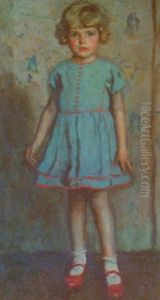 Portrait Of A Young Girl In Blue