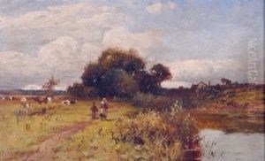 Landscape With Figures (set Of 3) by William Manners