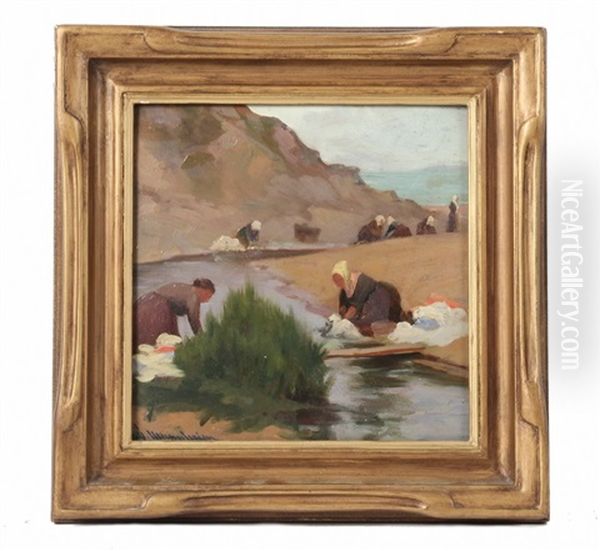 Laundry Women In The Arroyo - view 1