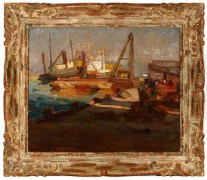 Boats And Workers - San Pedro Harbor