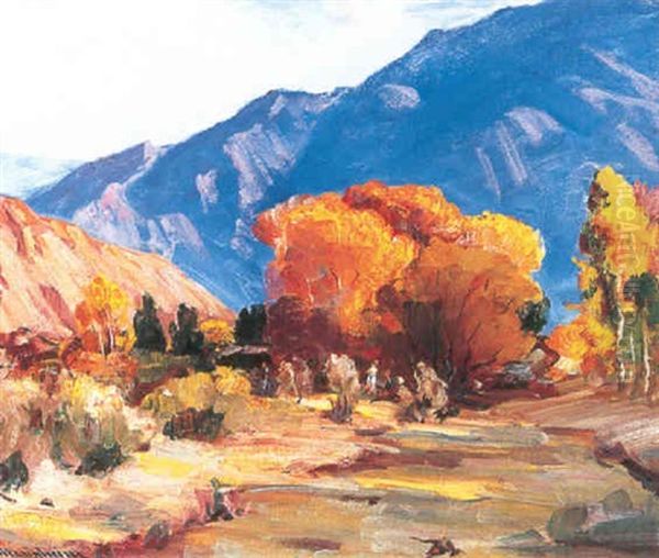 Cottonwood In Desert - view 1