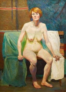 Untitled (nude) And Portrait (verso) by Constance Tempe Manning