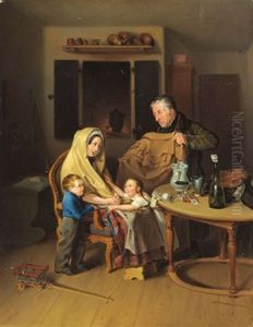Familie In Not by Heinrich August Mansfeld