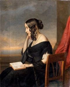Jeune Femme A La Lecture by Josef Mansfeld
