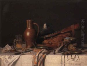 Draped Table With Miscellaneous Objects Draped Table With Miscellaneous Objects