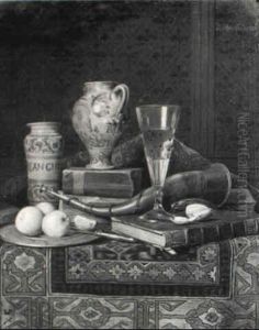 Antiquit,tenstilleben by Josef Mansfeld