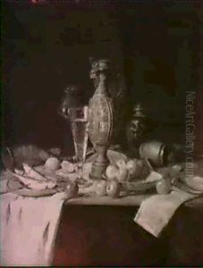 A Still Life With Fish And Fruit A Still Life With Fish And Fruit