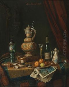 Still Life With Newspaper by Moritz Mansfeld
