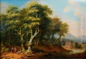A Forest With Travellers by Franz Joseph Manskirch