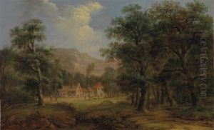 Bewaldete Landschaft by Jakob Manskirch
